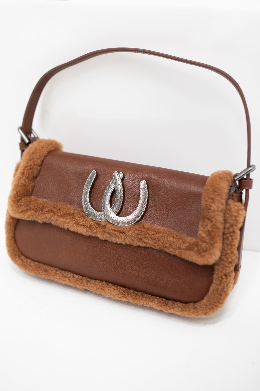 SHEARLING BAGUETTE BAG