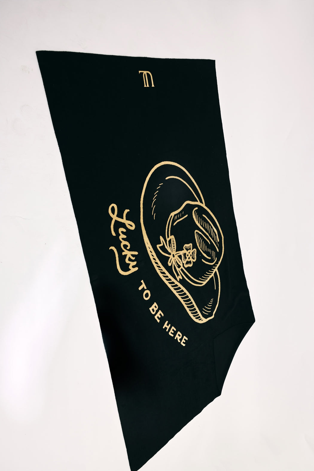 LUCKY TO BE HERE TOWEL