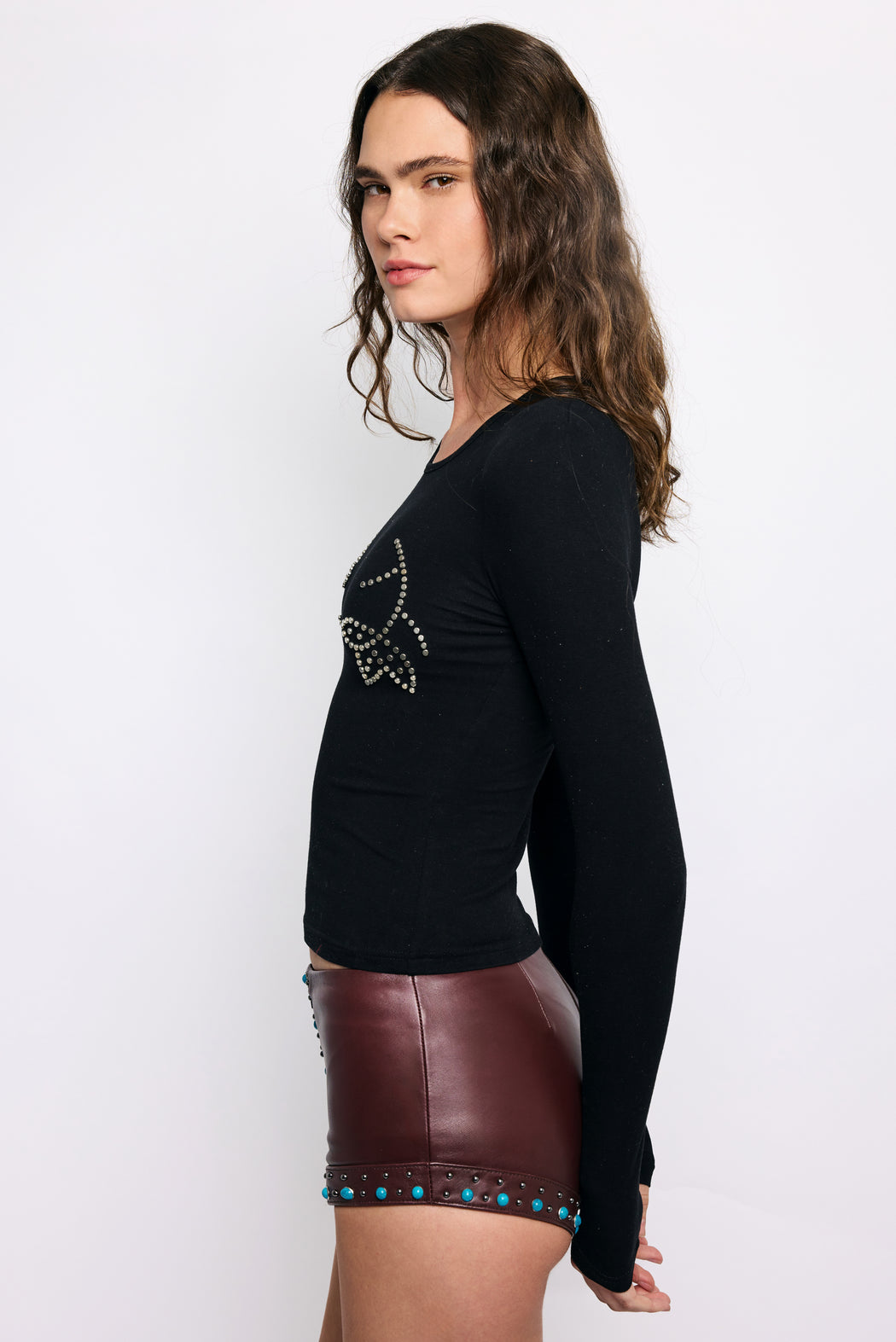 POSSIBILITIES STUDDED LONG SLEEVE