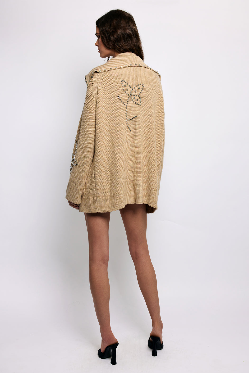 POSSIBILITIES STUDDED CARDIGAN