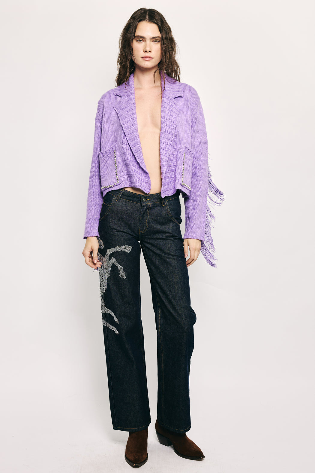 CROPPED LILAC RODEO TRENCH
