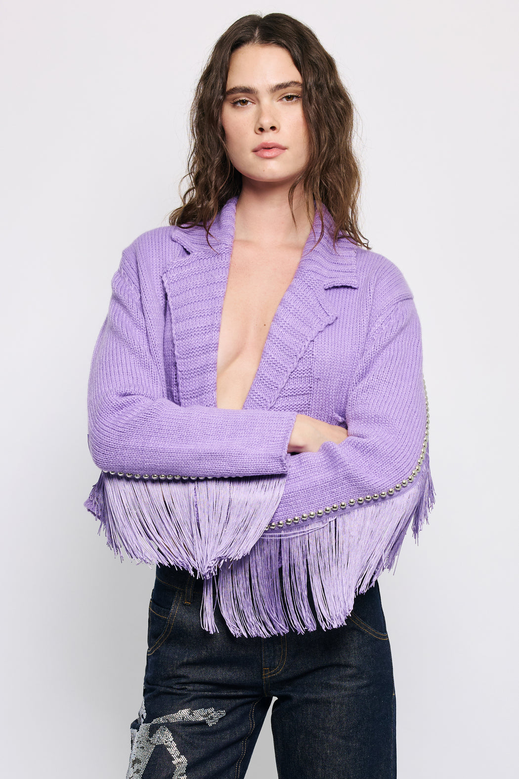 CROPPED LILAC RODEO TRENCH