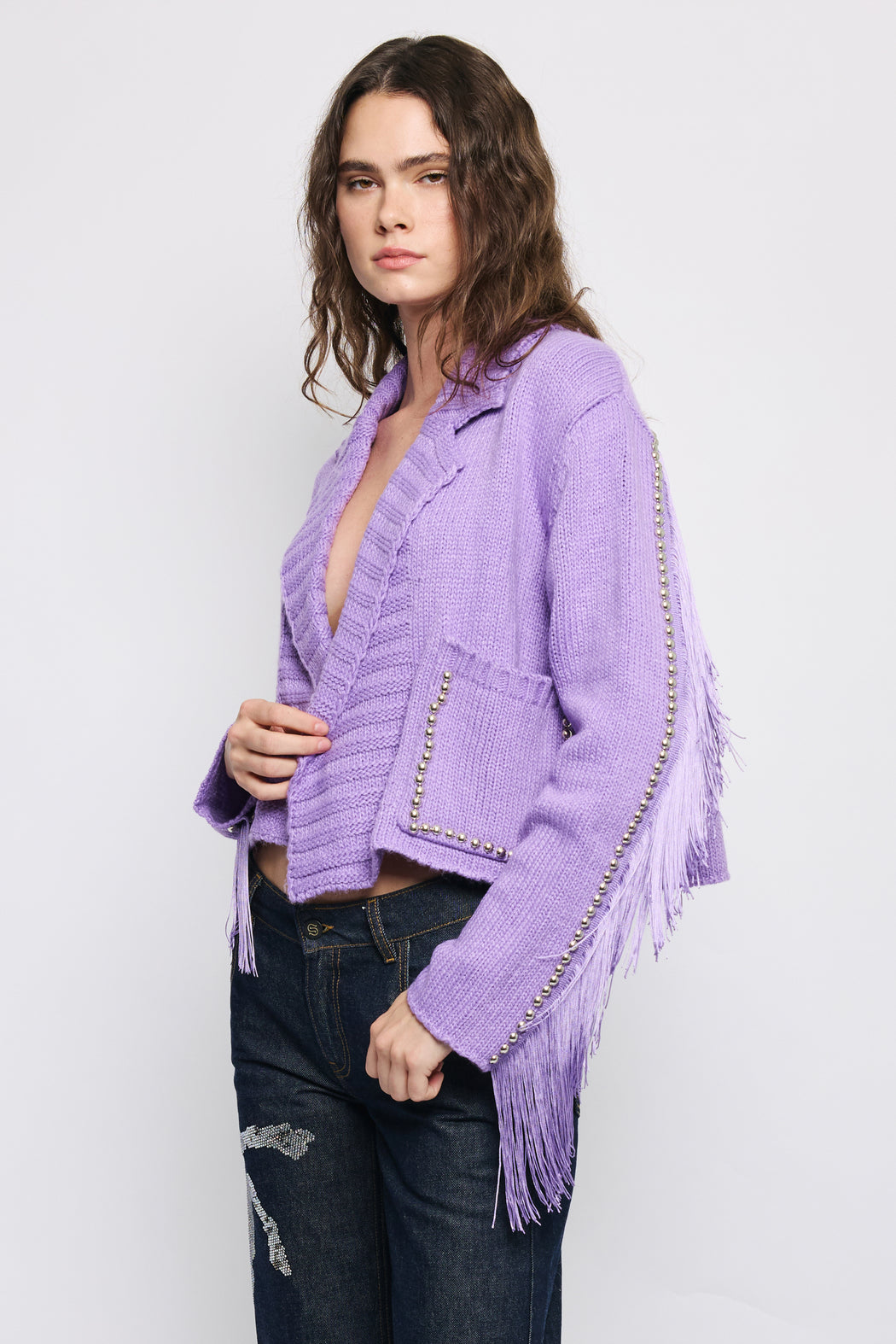 CROPPED LILAC RODEO TRENCH