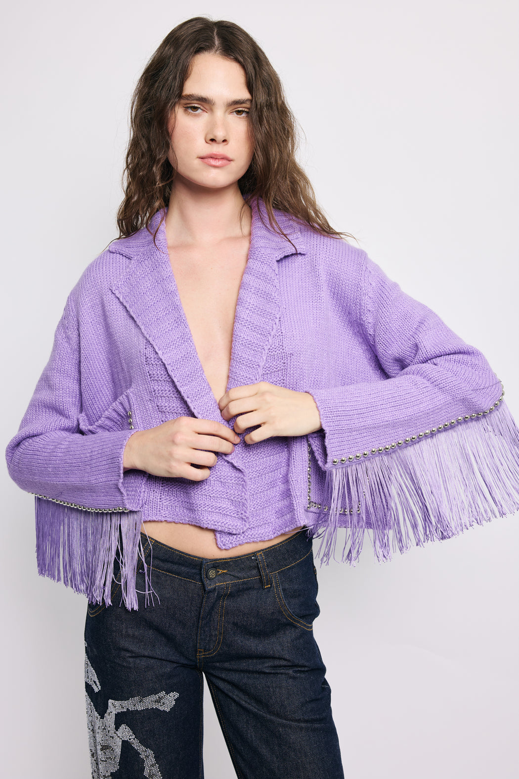 CROPPED LILAC RODEO TRENCH