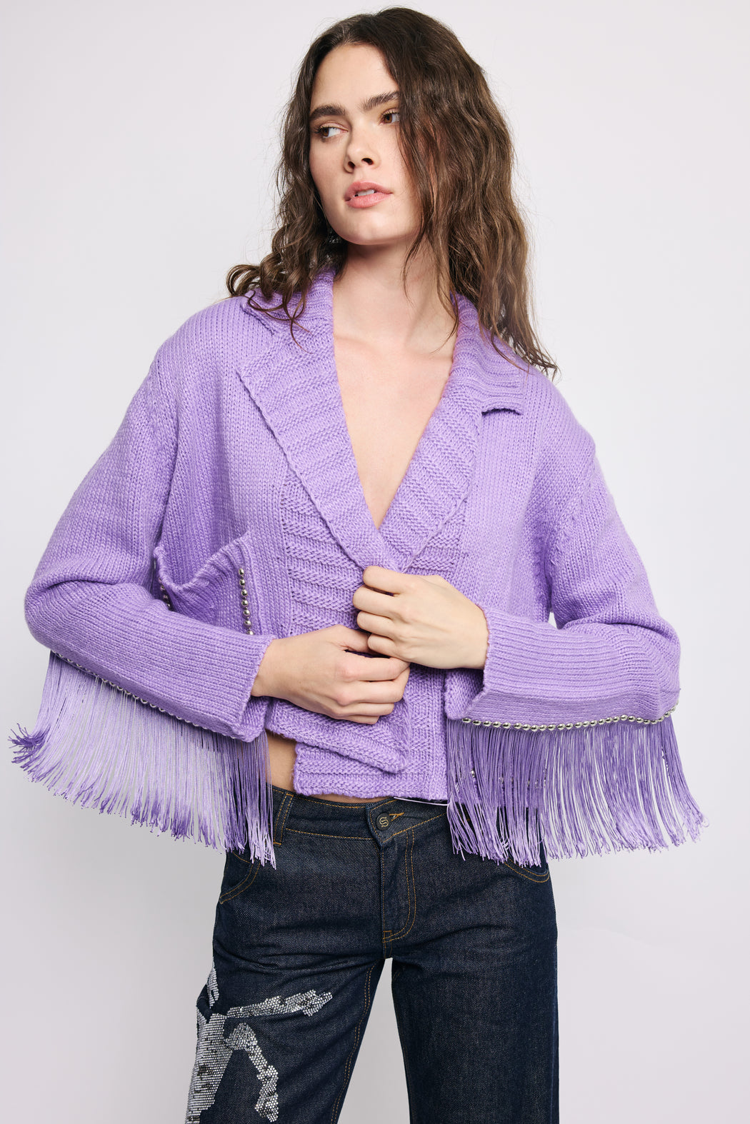 CROPPED LILAC RODEO TRENCH