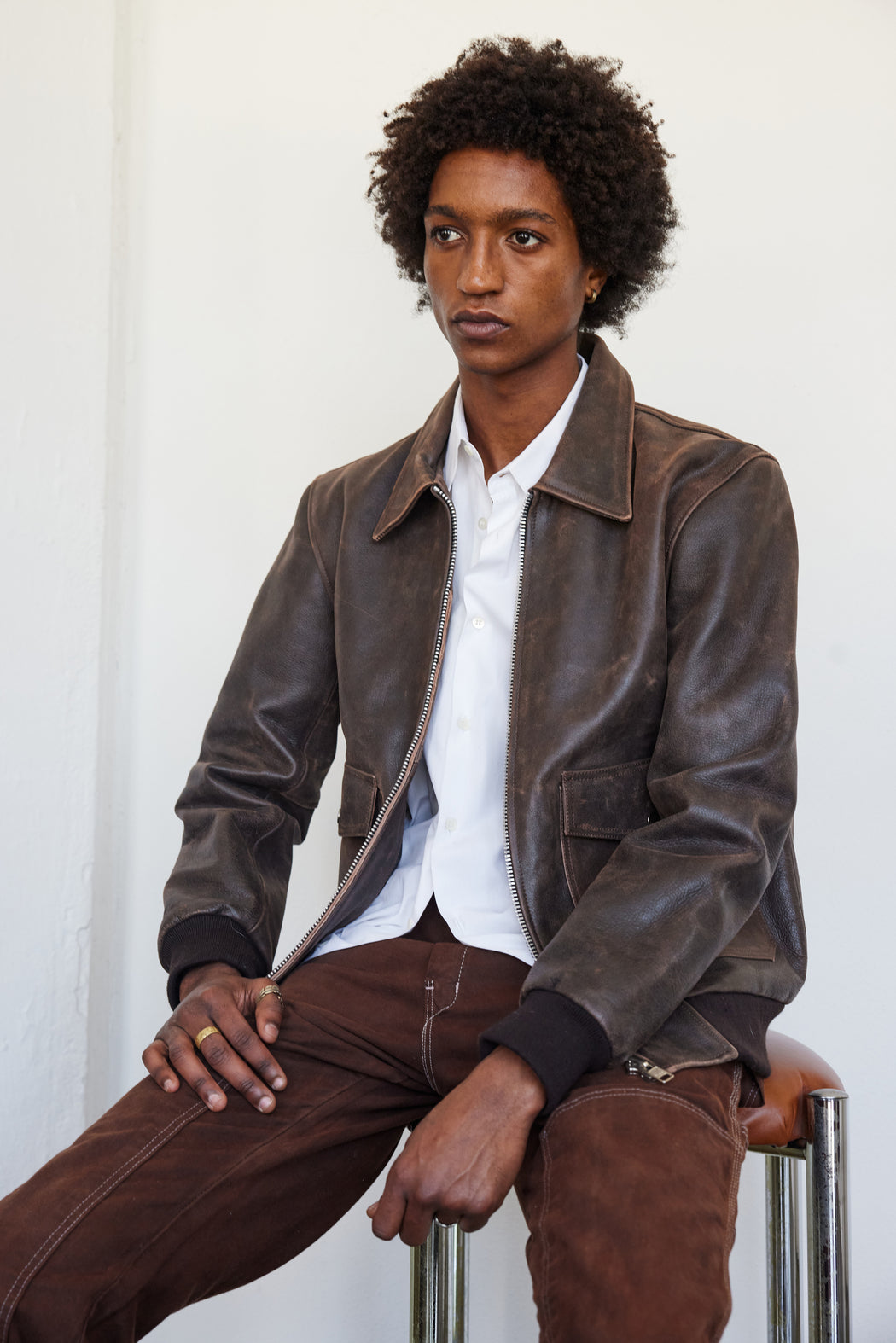 MENS BROWN SPIRIT BOMBER