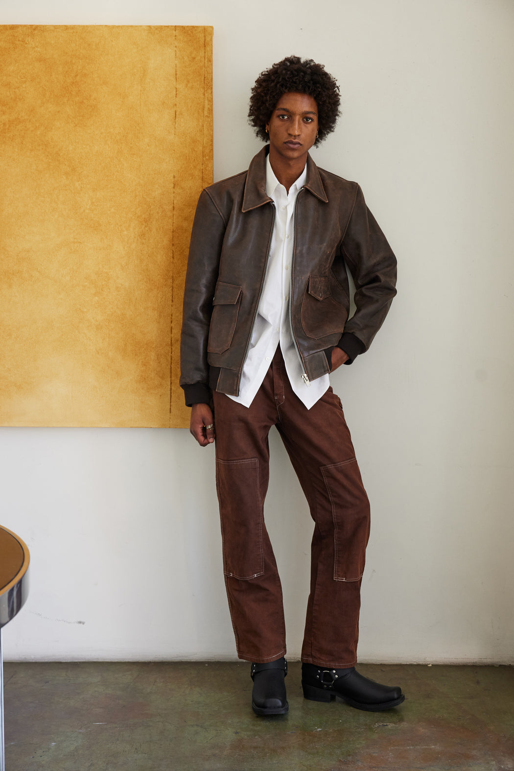 MENS BROWN SPIRIT BOMBER