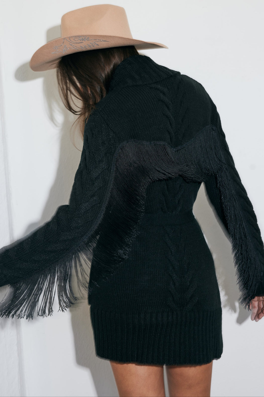 MIDI RODEO ROBE IN BLACK