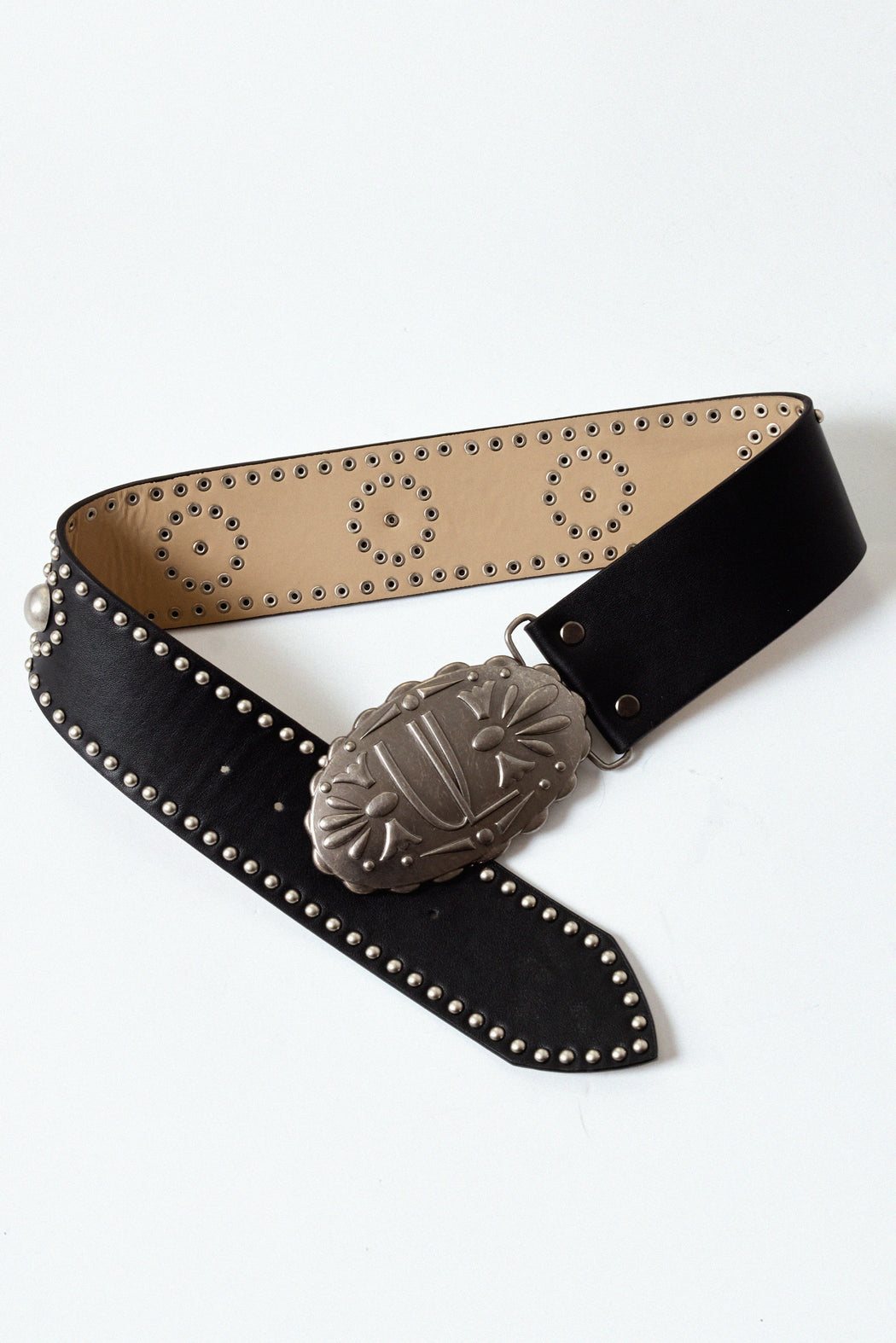 BELTED LEATHER ROCKER SHORT