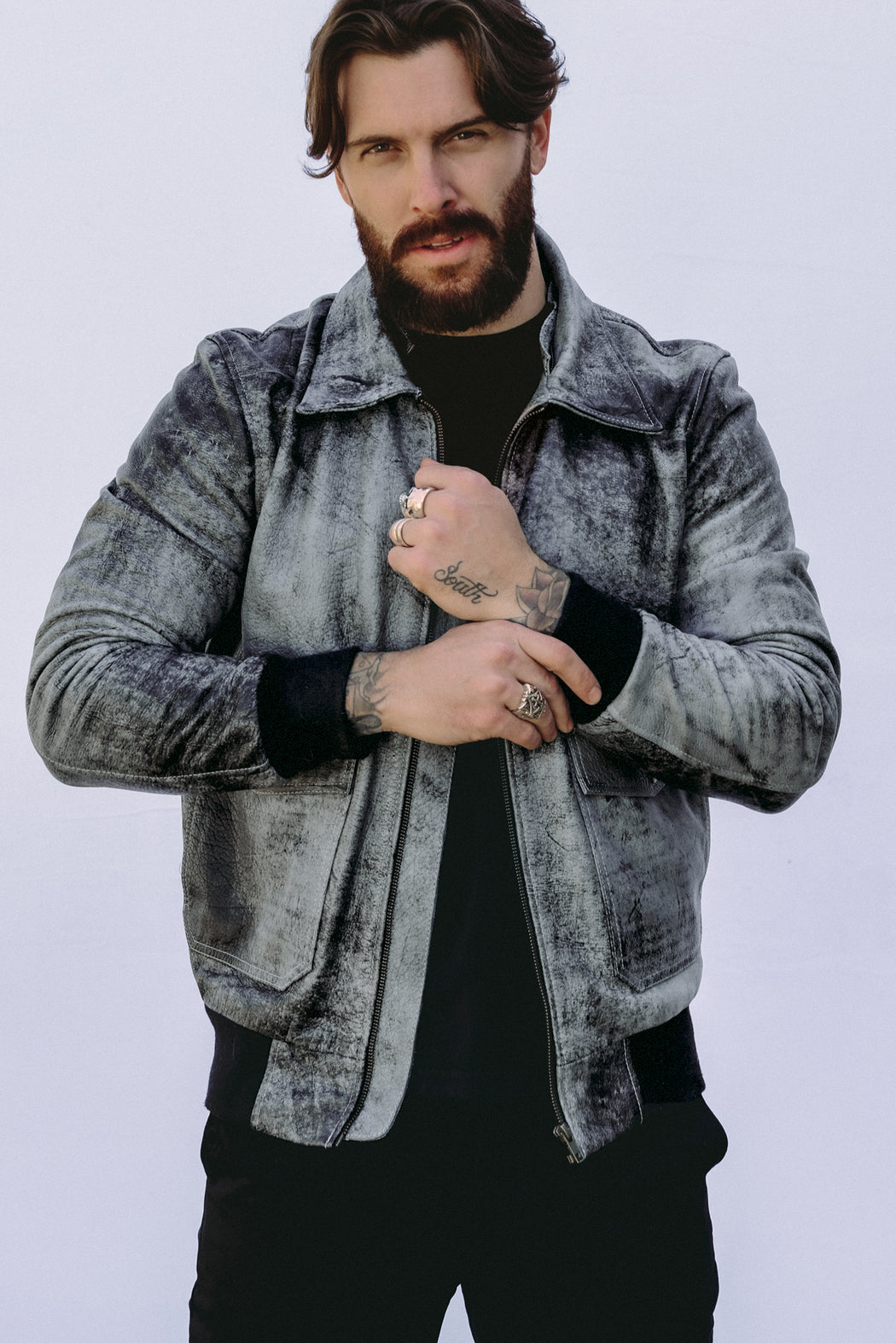 MENS BLACK SPIRIT BOMBER