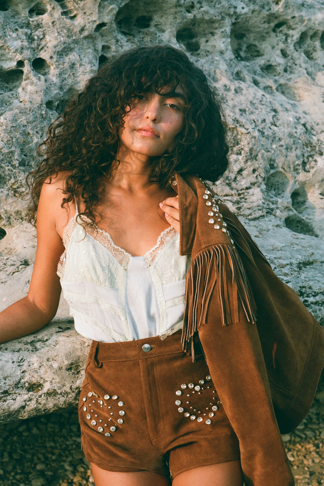 DIME STORE COWGIRL SHORT IN GINGERBREAD