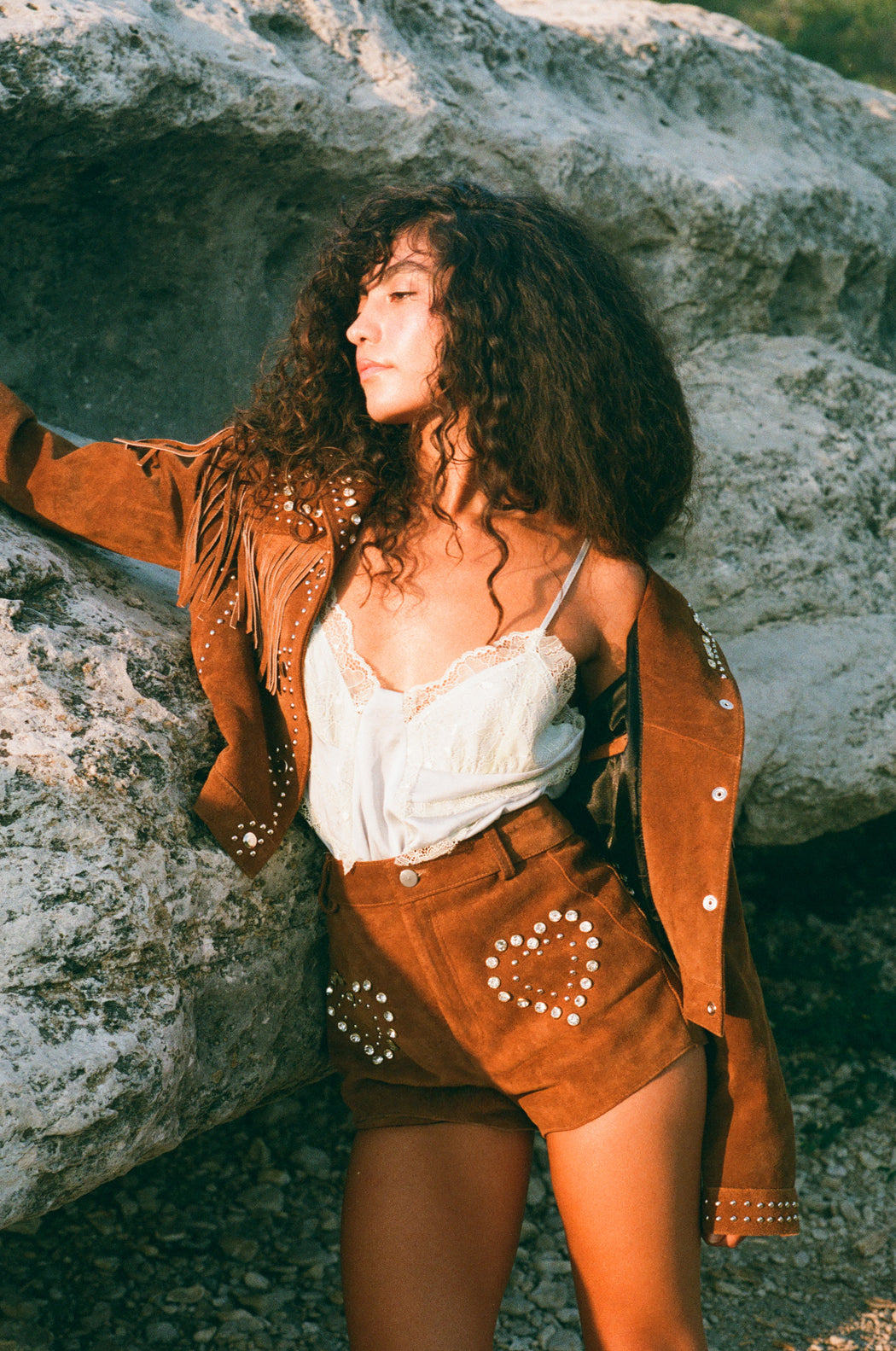 DIME STORE COWGIRL SHORT IN GINGERBREAD