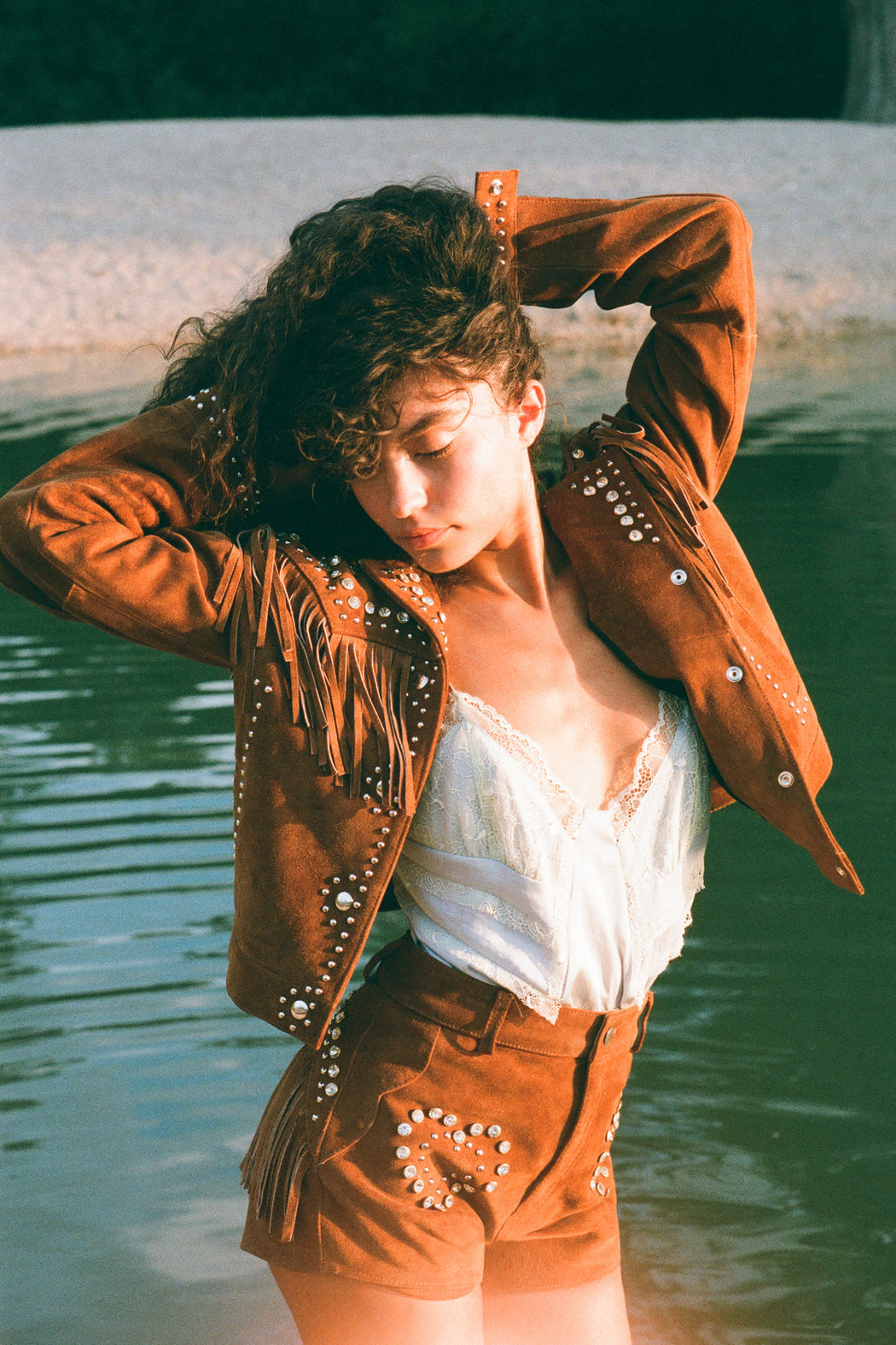 DIME STORE COWGIRL SHORT IN GINGERBREAD