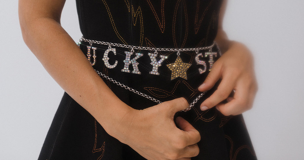 LUCKY STAR RHINESTONE BELT