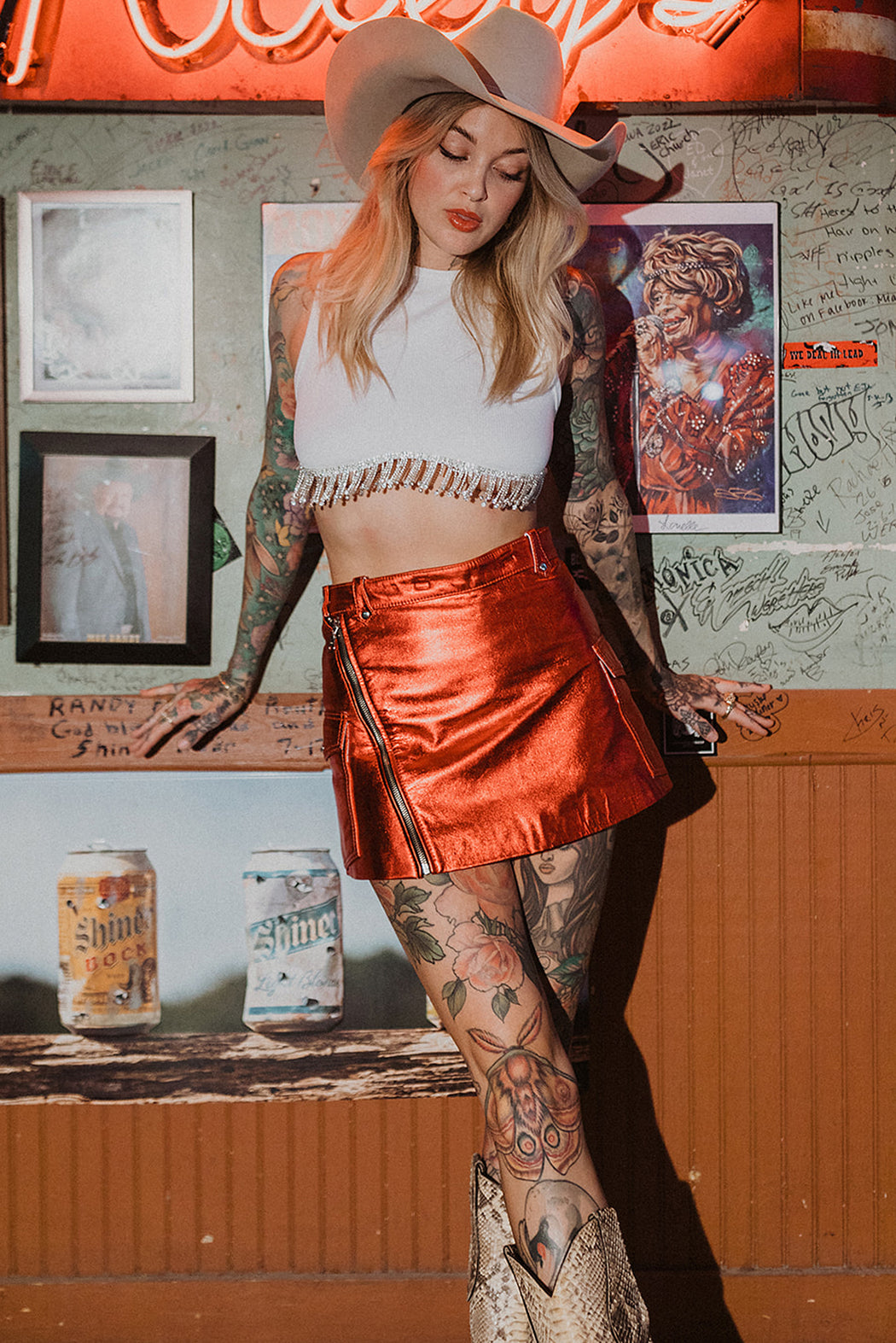 CHERRY BOMB MINI SKIRT