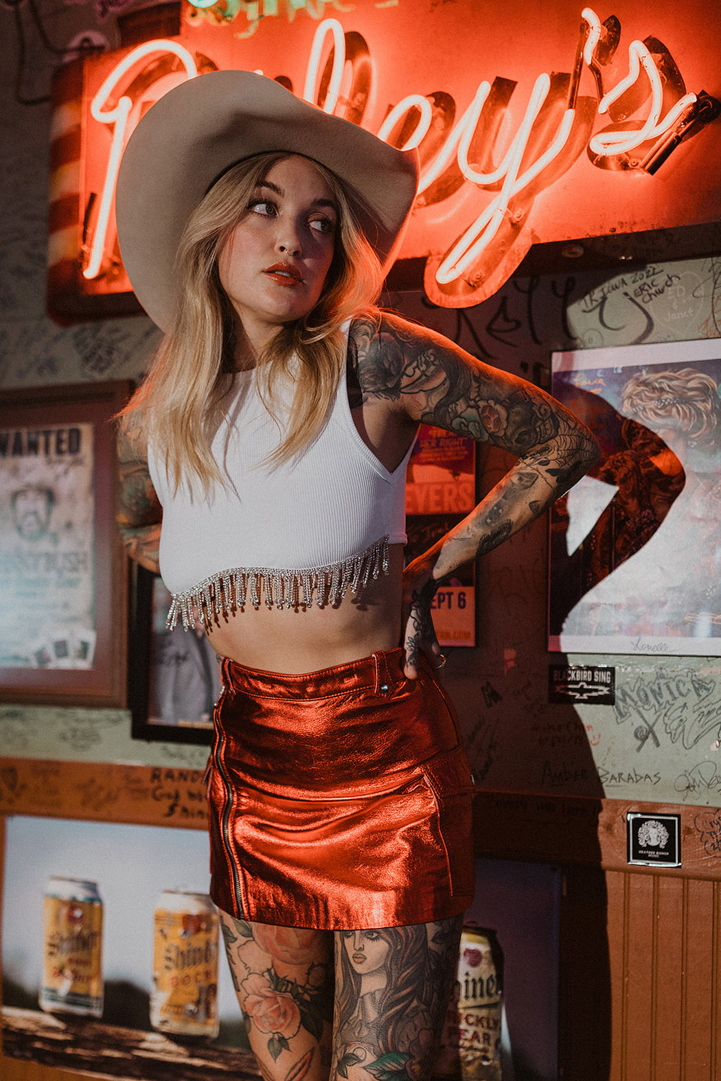 CHERRY BOMB MINI SKIRT