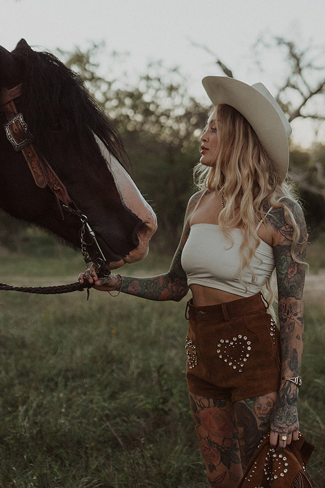 DIME STORE COWGIRL SHORT IN GINGERBREAD