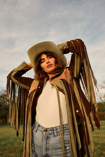 EARTH TONED AMERICAN WOMAN JACKET