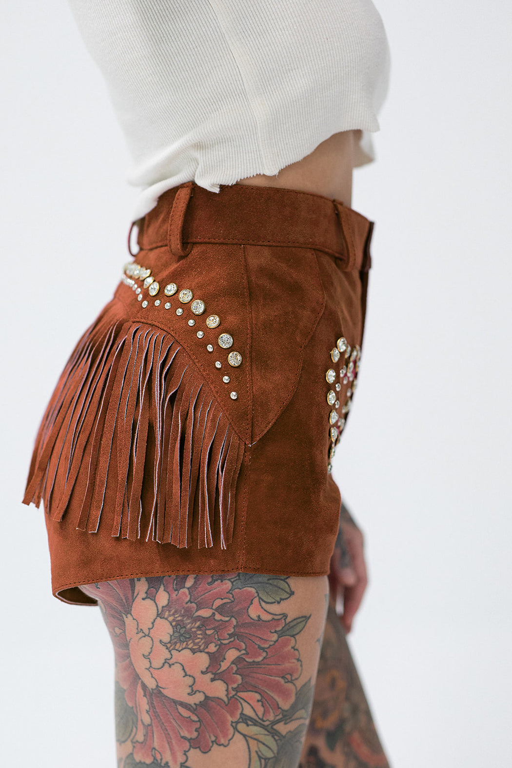 DIME STORE COWGIRL SHORT IN GINGERBREAD