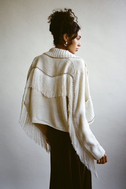 CROPPED IVORY RODEO TRENCH