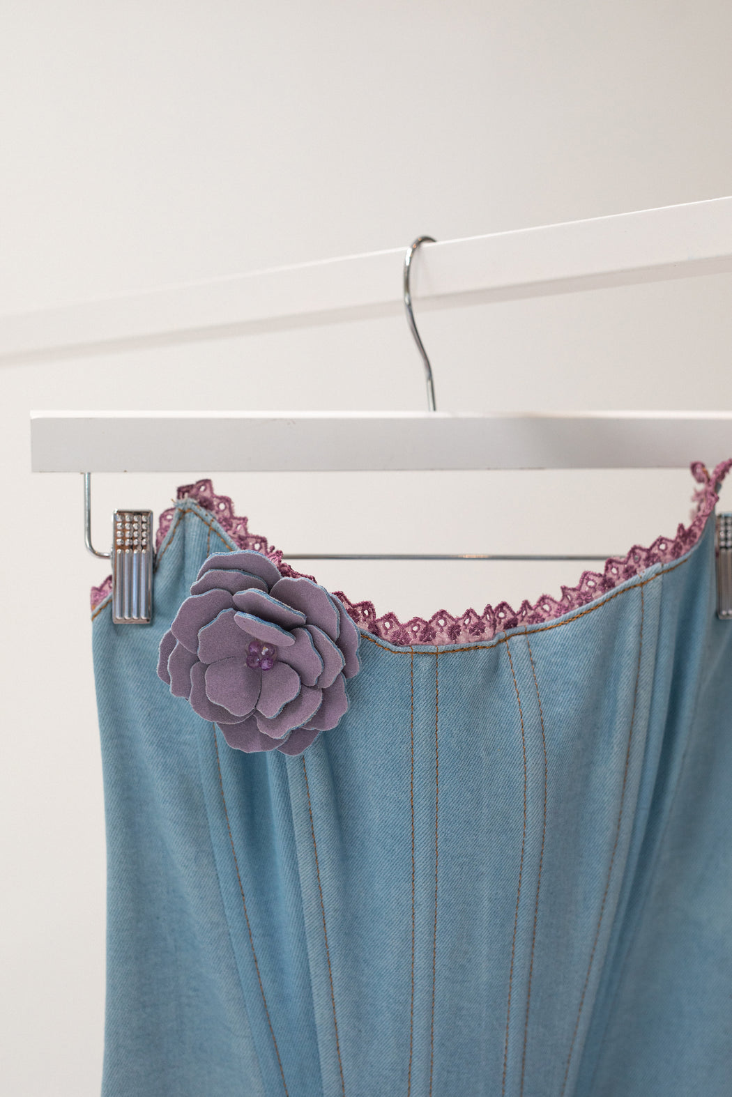 DESERT ROSE DENIM BUSTIER