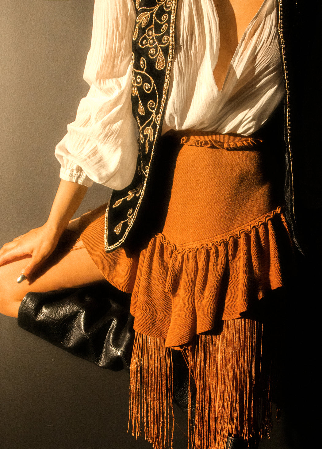 CABARET COWBOY KNITTED SKIRT