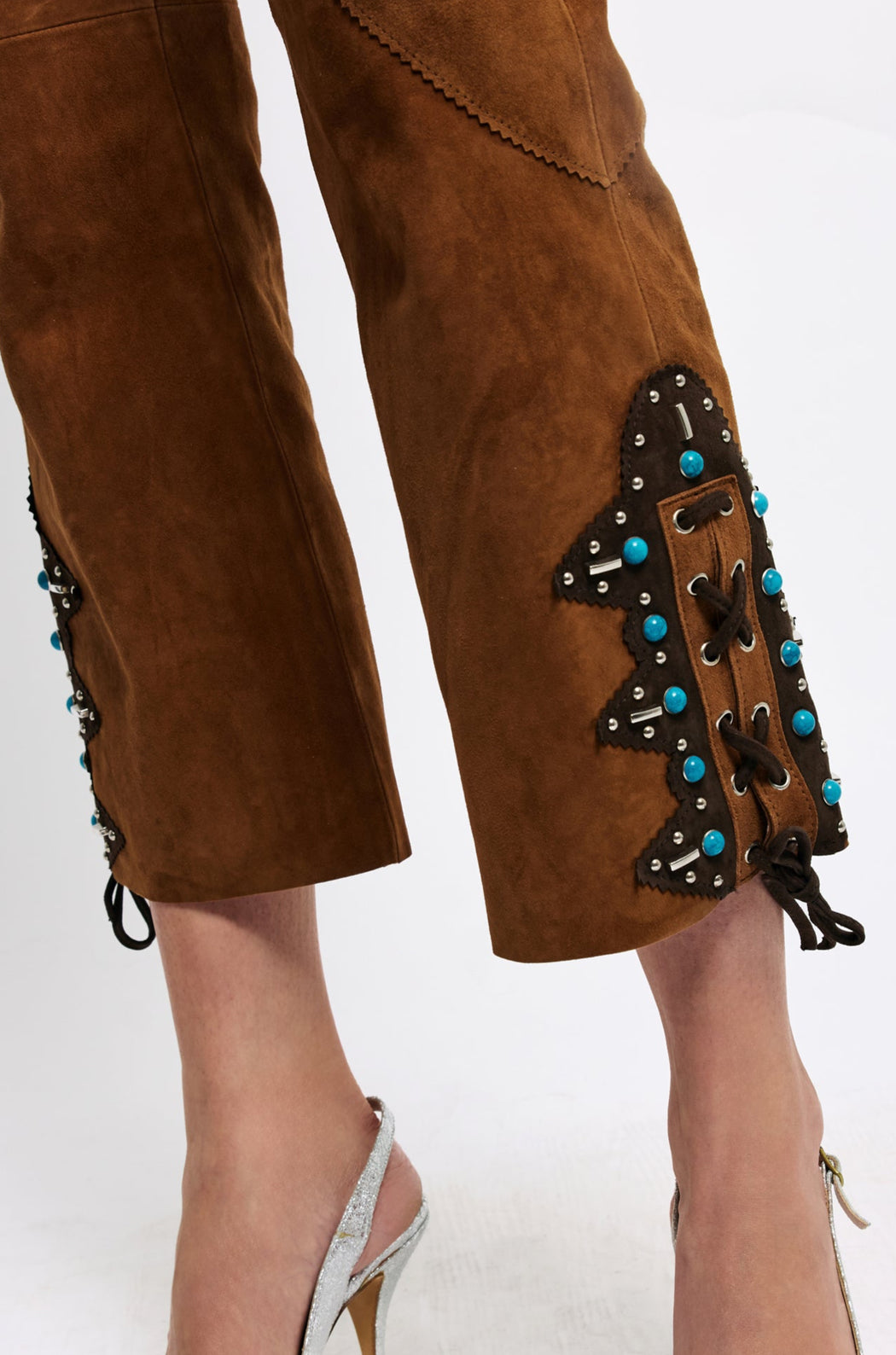 TAN SUEDE RECORD PANT