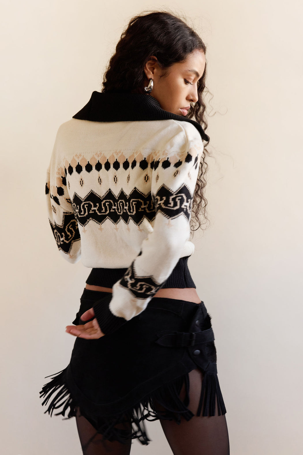 NORDIC COWBOY SWEATER IN IVORY