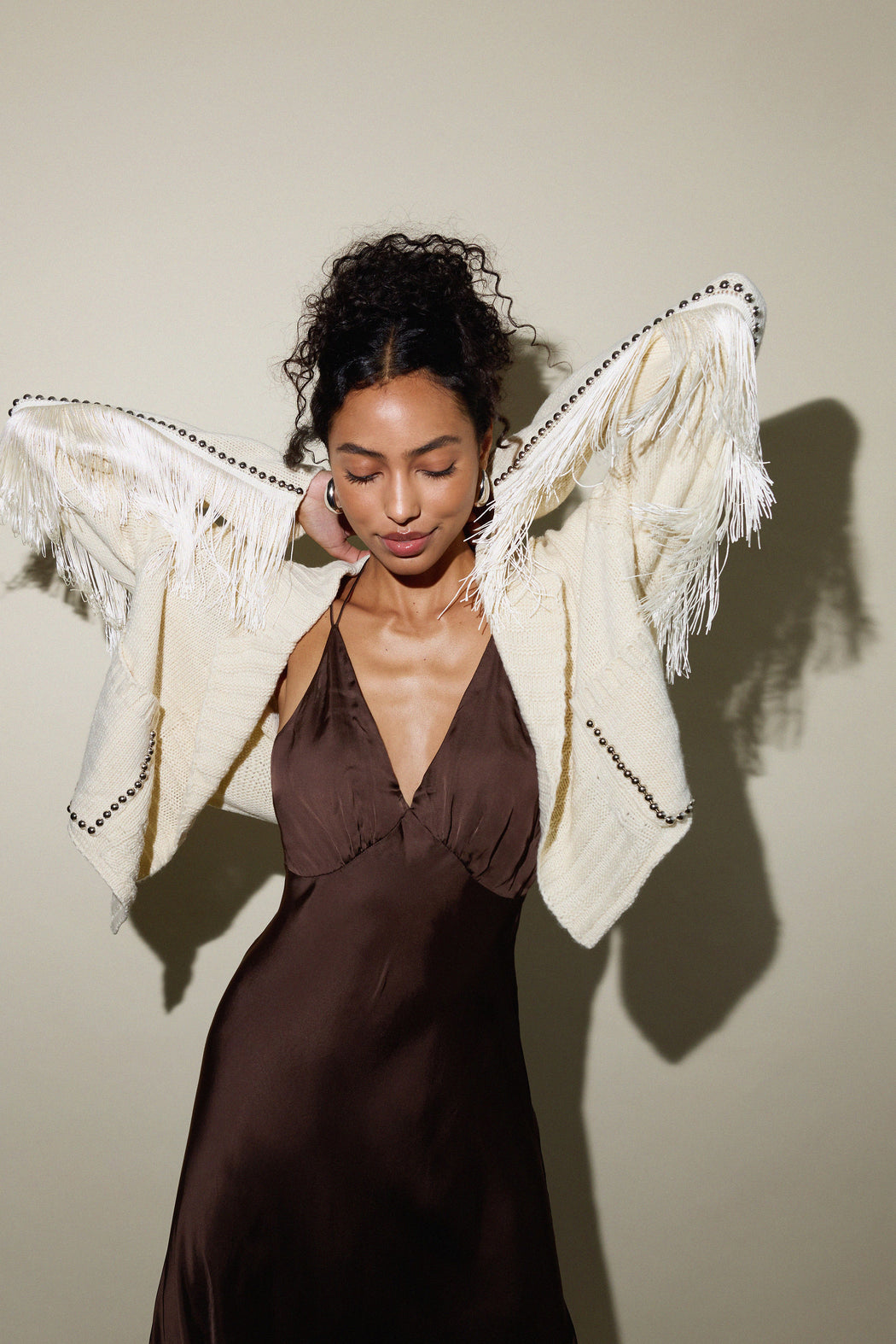 CROPPED IVORY RODEO TRENCH