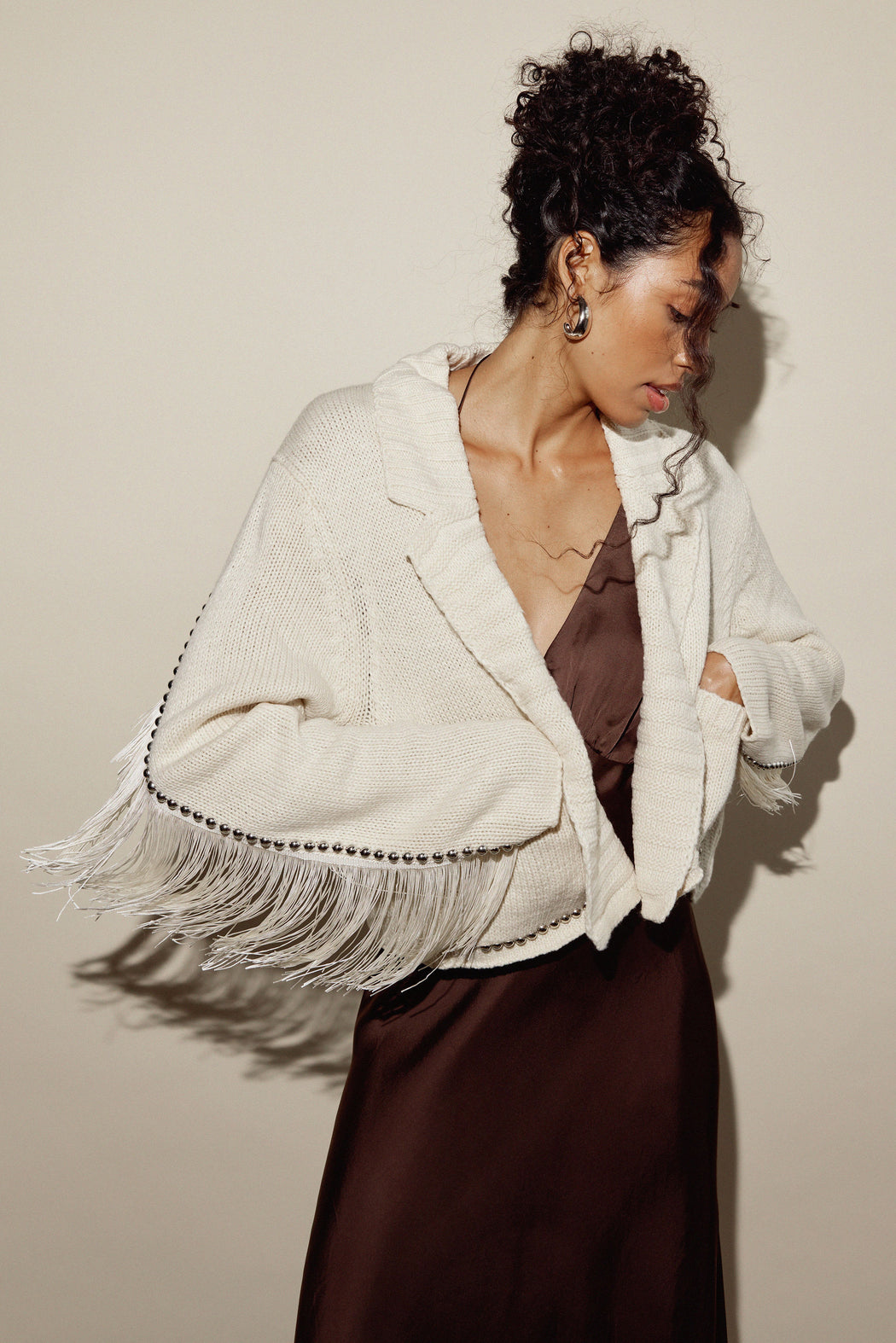 CROPPED IVORY RODEO TRENCH