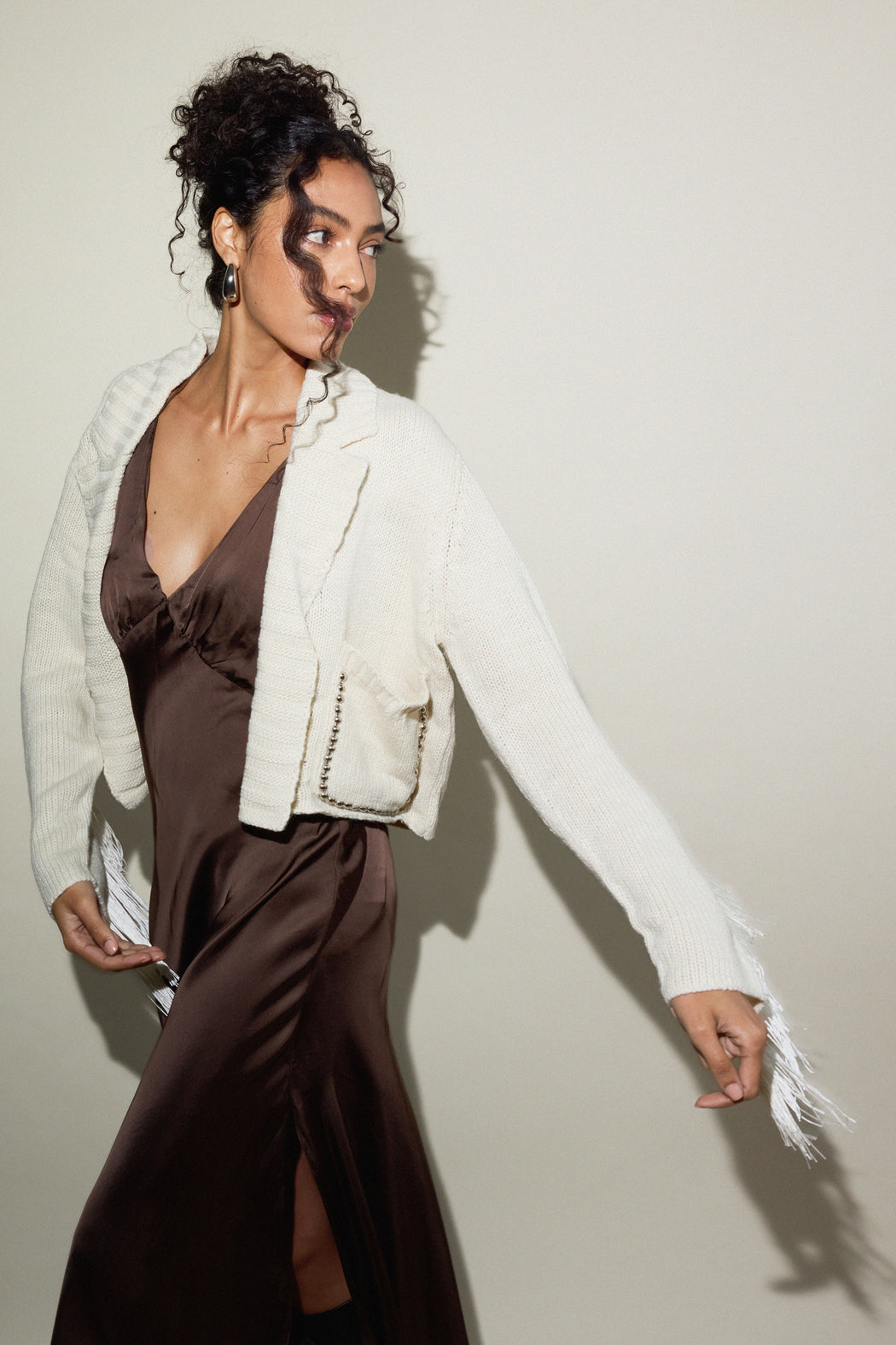 CROPPED IVORY RODEO TRENCH