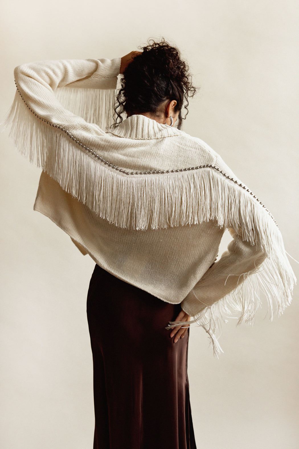 CROPPED IVORY RODEO TRENCH