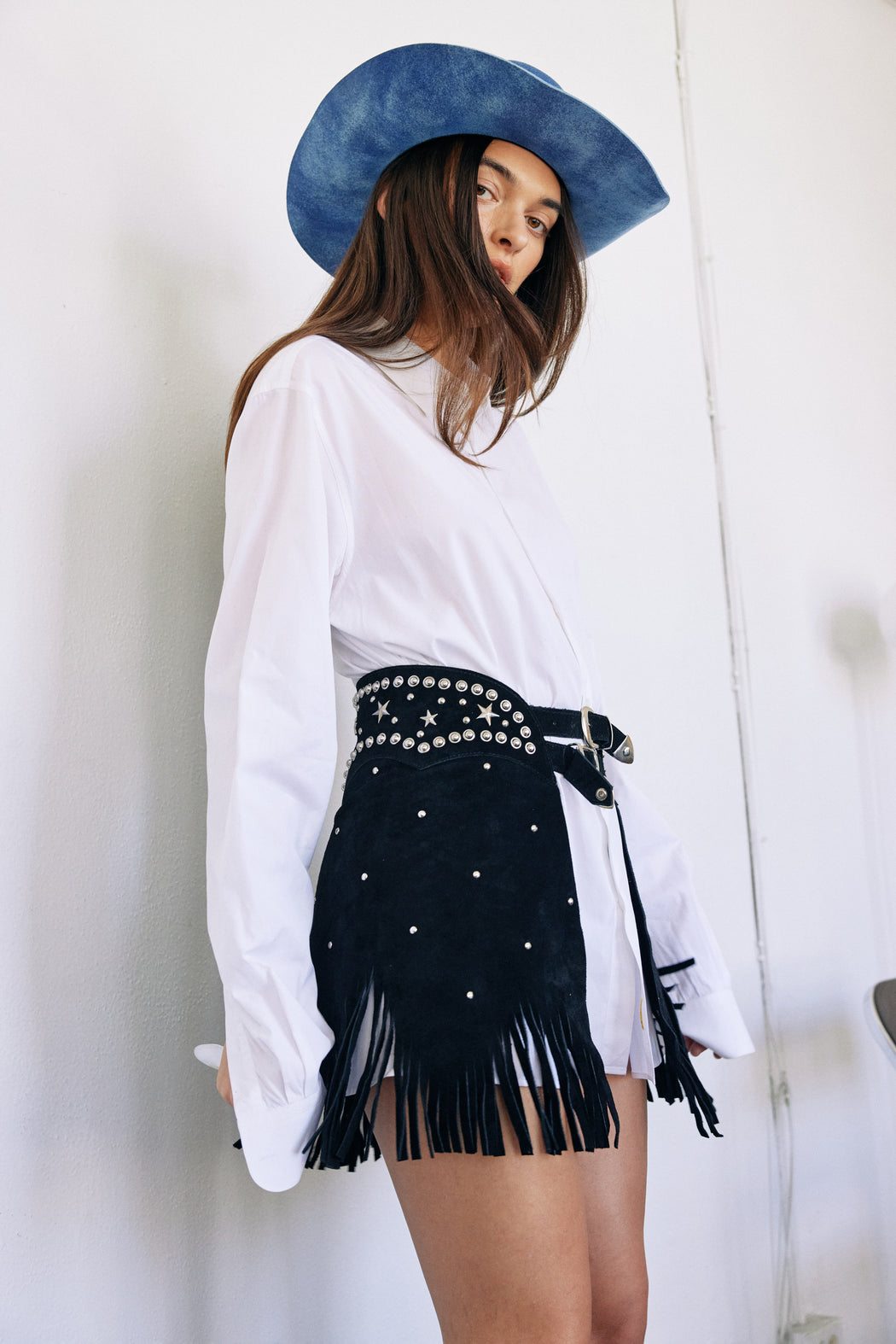 BLACK PARIS TEXAS CHAPS SKIRT