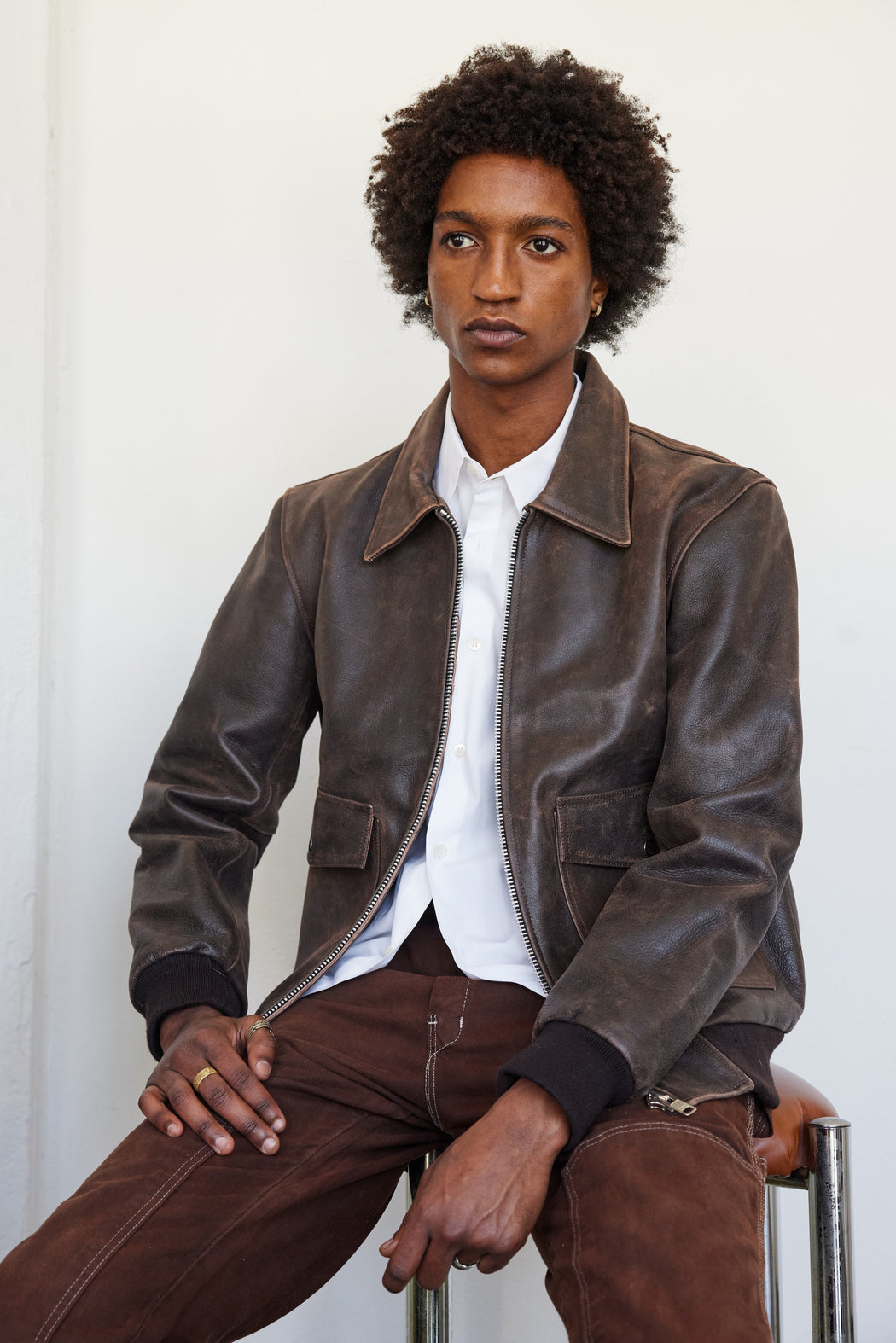 MENS BROWN SPIRIT BOMBER