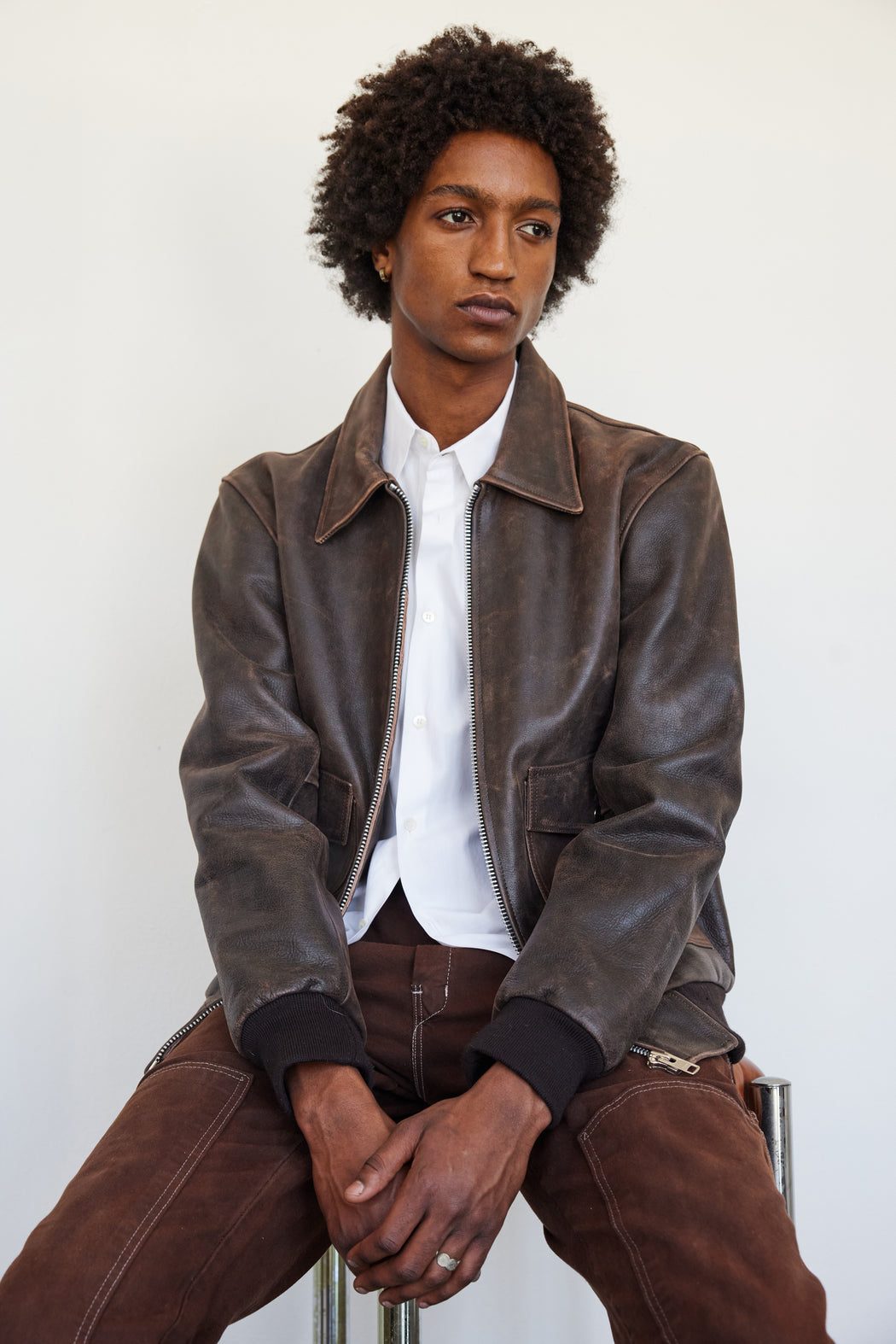 MENS BROWN SPIRIT BOMBER