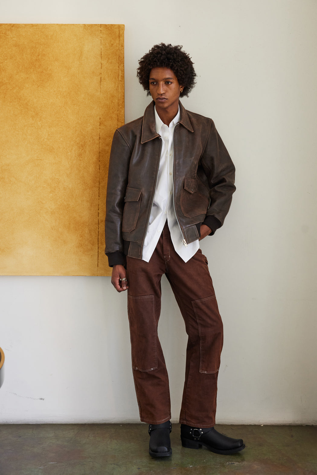 MENS BROWN SPIRIT BOMBER