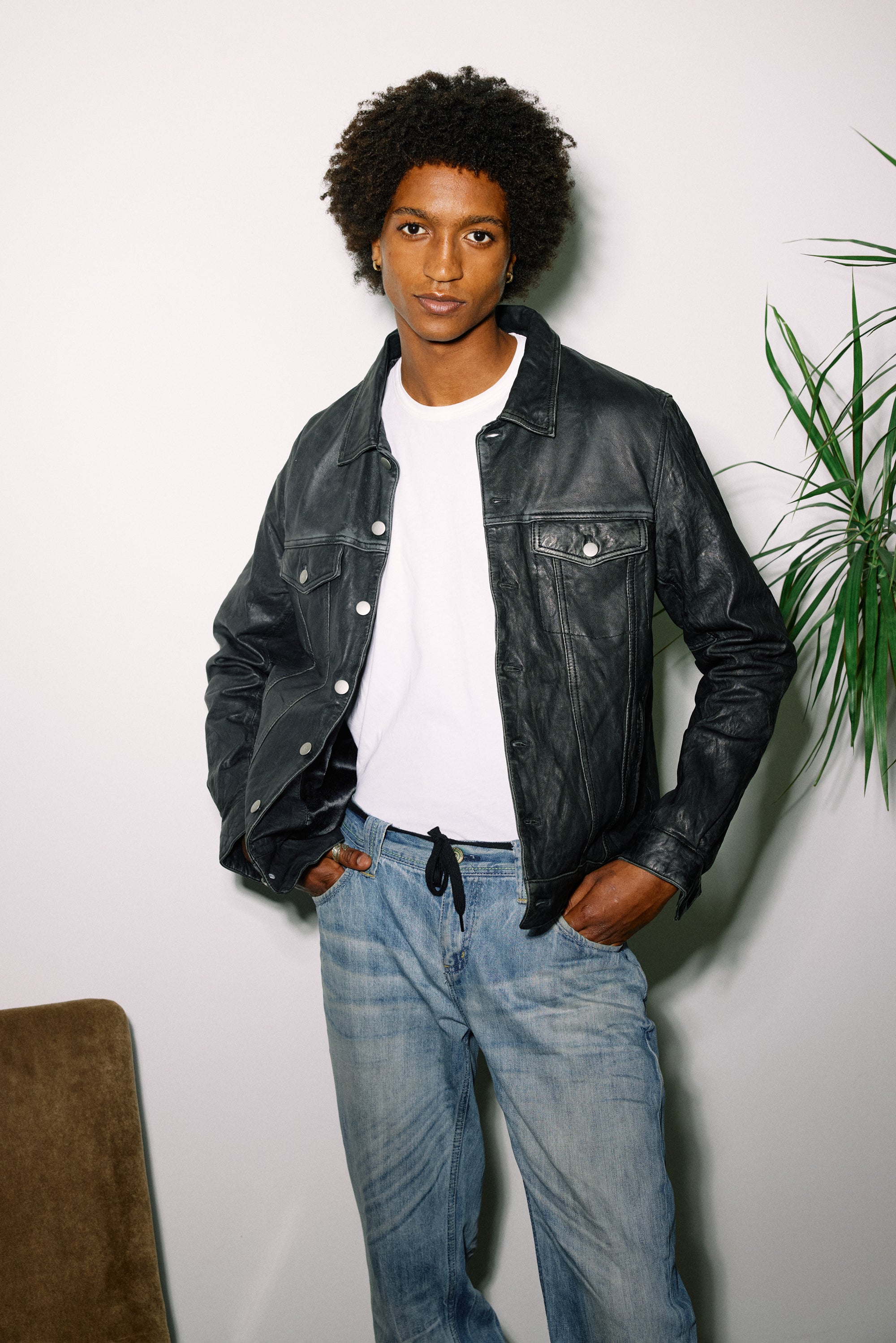 BALR. LEATHER TRUCKER JACKET Lサイズ LEATHER TRUCKER JACKET — Understated Leather