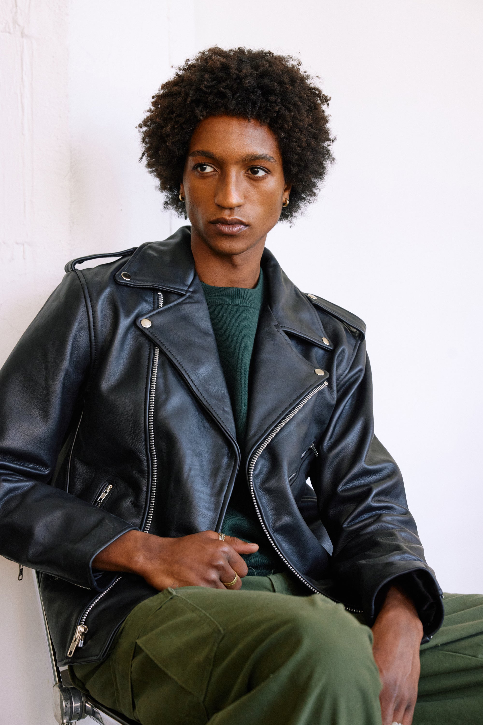美品　LEATHERETTE RIDERS JACKET　Lサイズ MENS EASY RIDER — Understated Leather