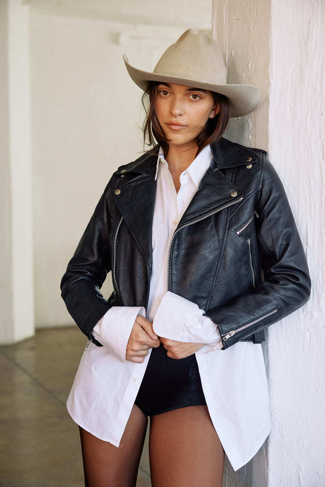 SLICK JACKET - Black leather women's moto jacket — Understated Leather