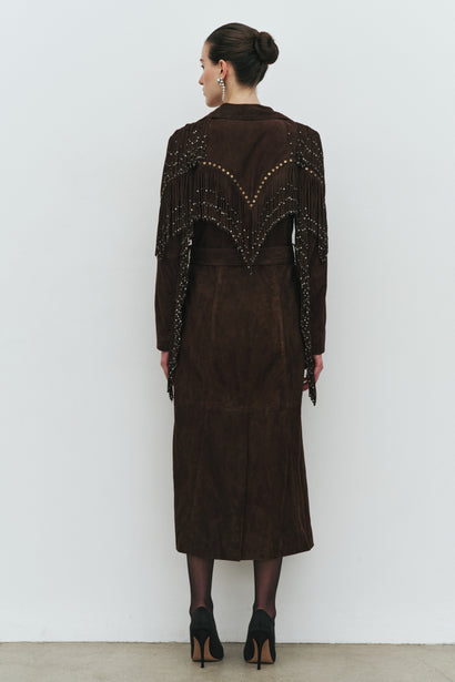 LEGACY SUEDE COAT IN BROWN