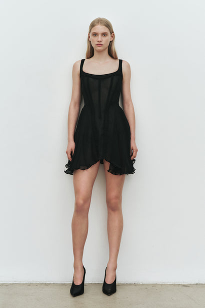 BLACK HONEYMOON MINI DRESS