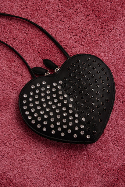 RHINESTONE HEART BAG