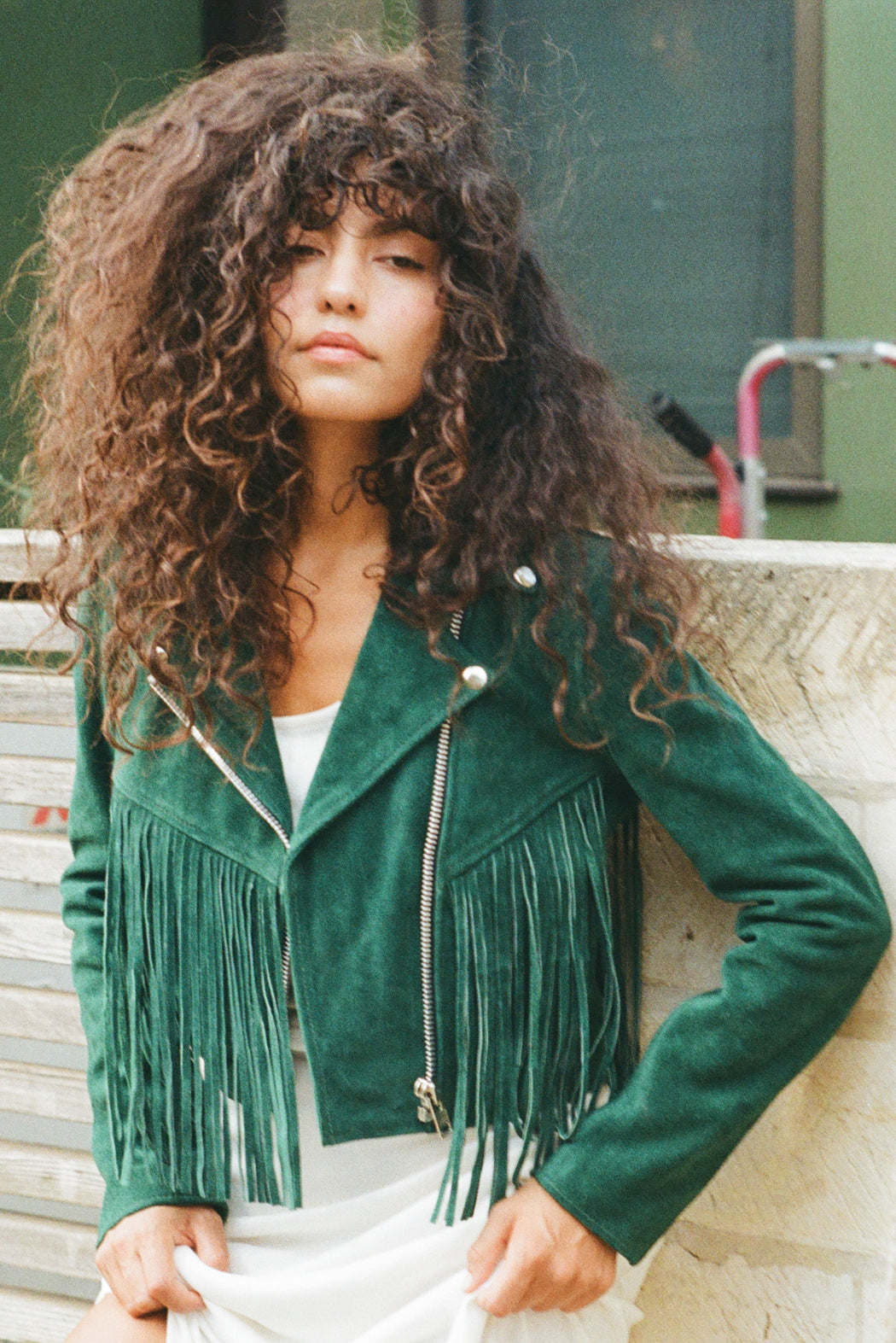 BUD GREEN FEARLESS FRINGE JACKET