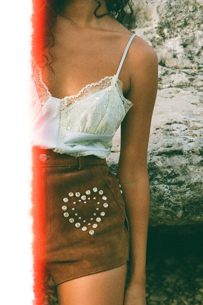 Studded Combo Shorts