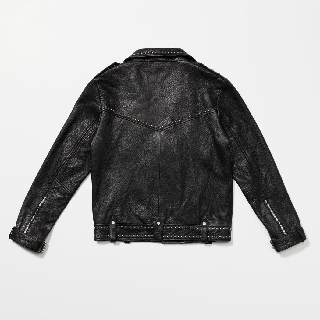 BLACK PEBBLED JACKSON MOTO JACKET