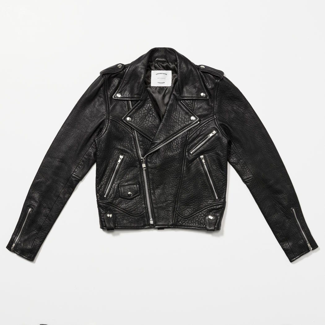 SLICK JACKET - Black leather women's moto jacket — Understated Leather