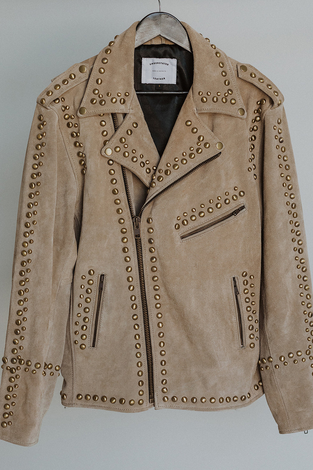 MENS DUST STUDDED SUEDE EASY RIDER