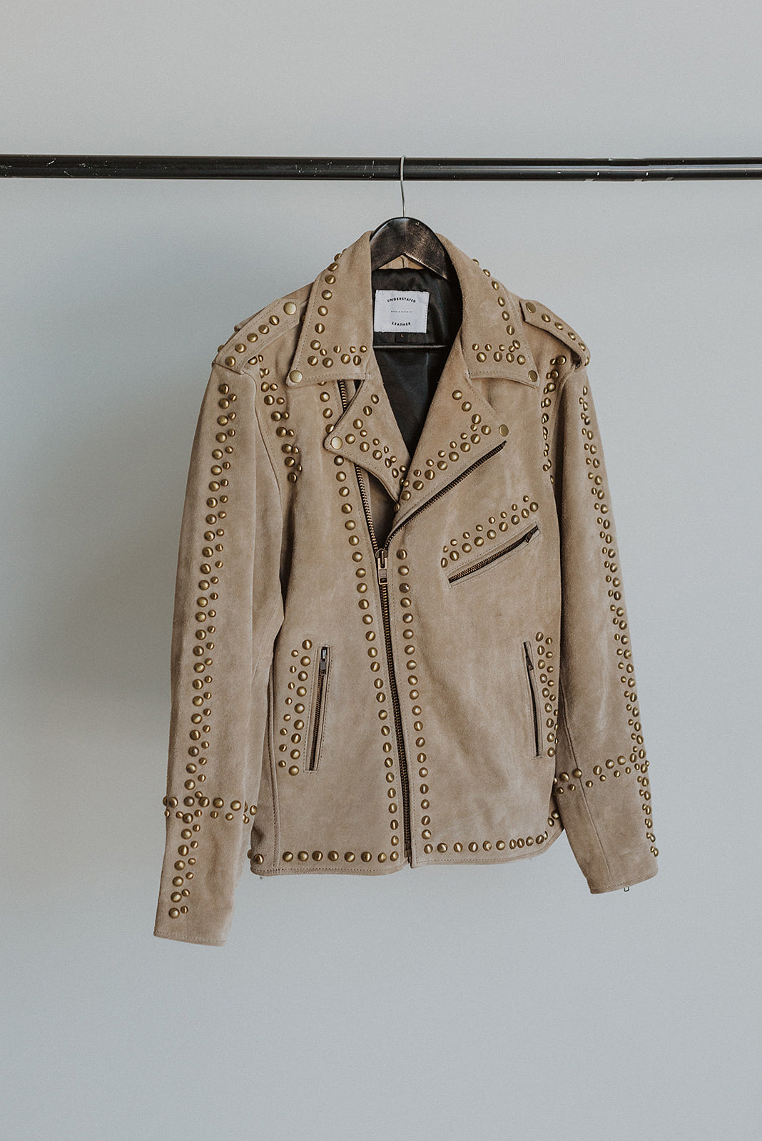 MENS DUST STUDDED SUEDE EASY RIDER — Understated Leather