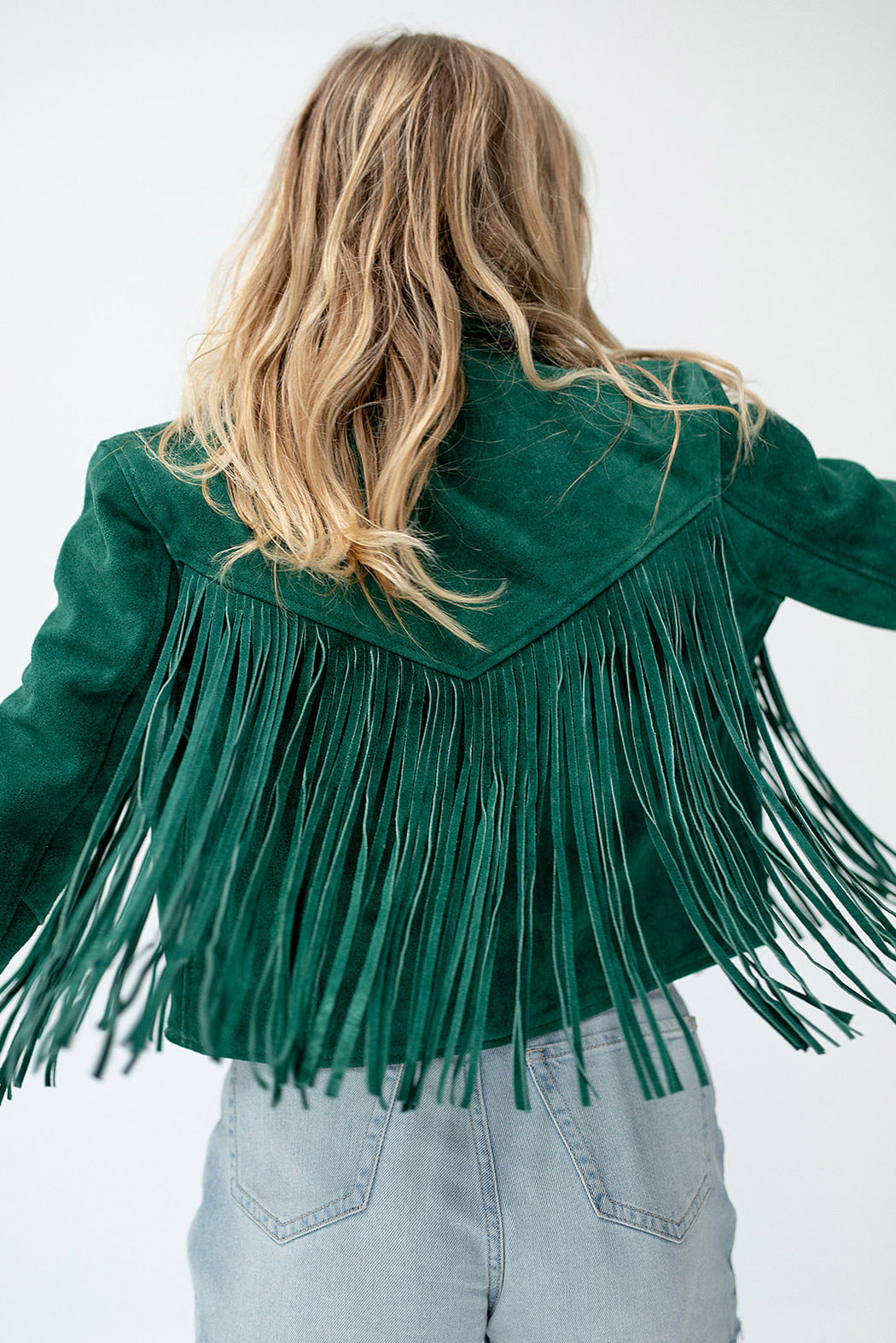 BUD GREEN FEARLESS FRINGE JACKET