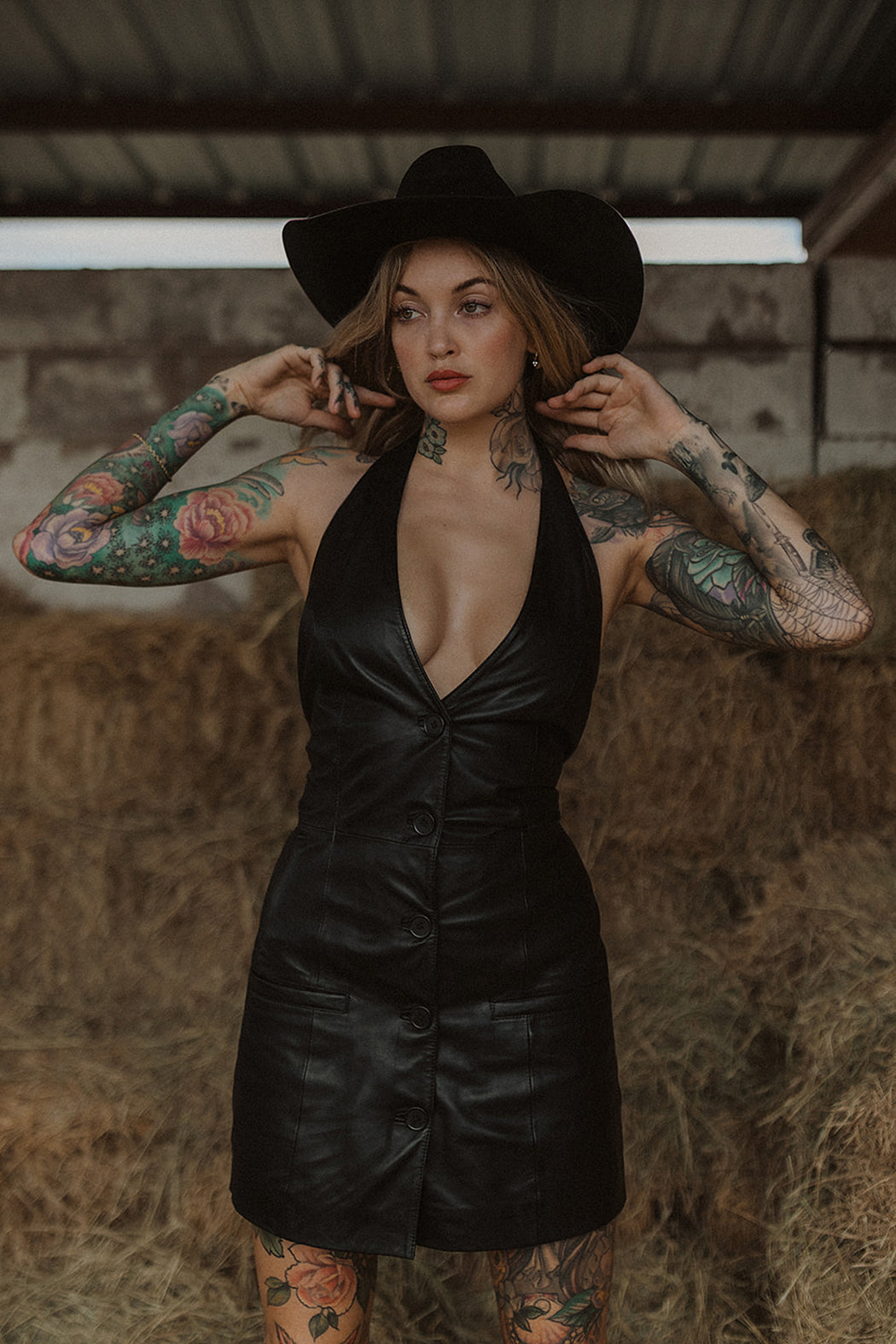 ANGEL EYES HALTER DRESS